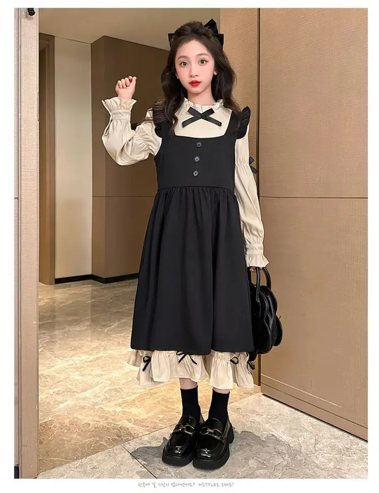 

Teen Children Girl Princess Dress Girl Skirt 5 7 9 12 15 yrs Children Dress Clothes New Spring Autumn Kids Girl Lolita Dress