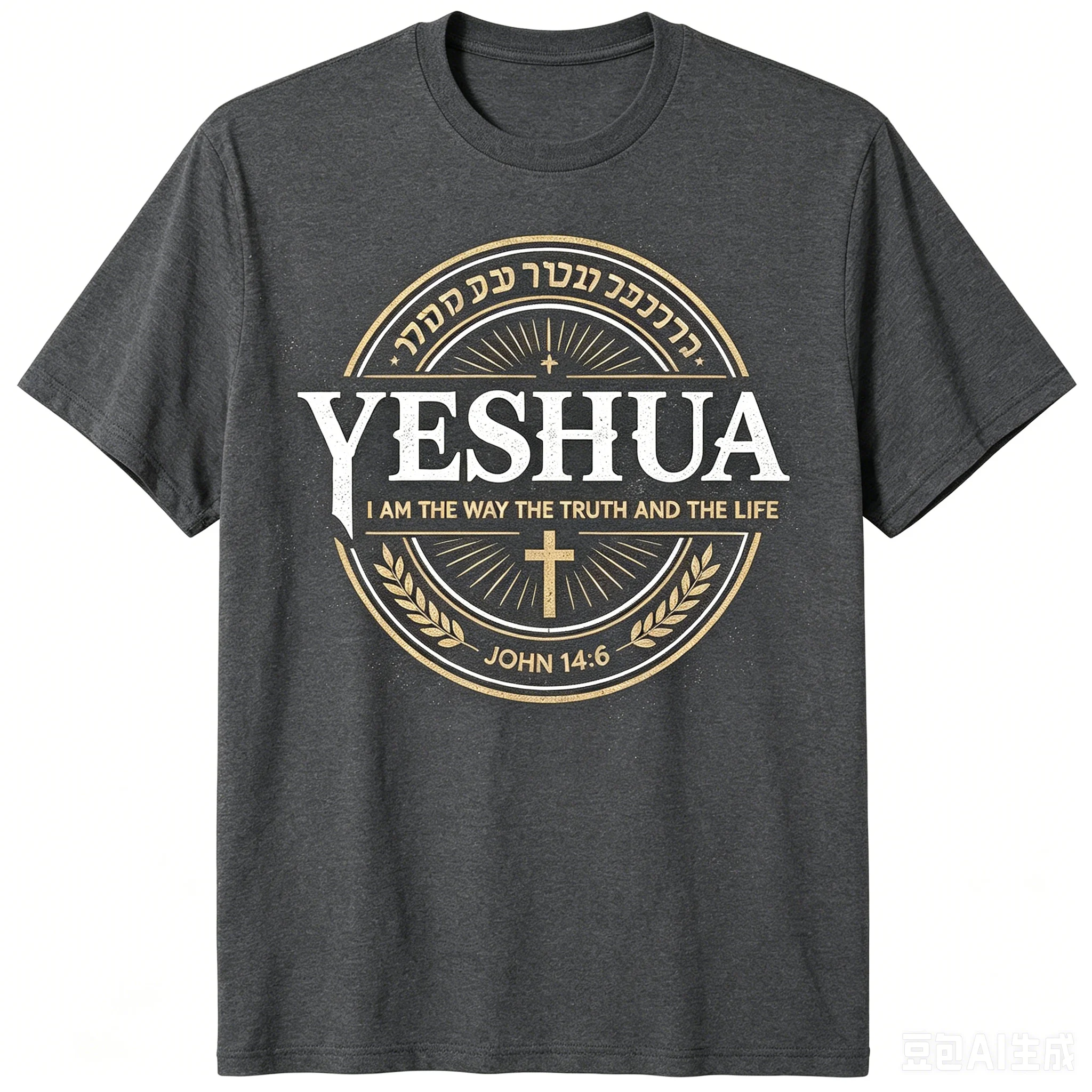 Yeshua hébreu Je suis le chemin, la vérité et la vie Jean 14:6 T-shirt graphique vintage chrétien