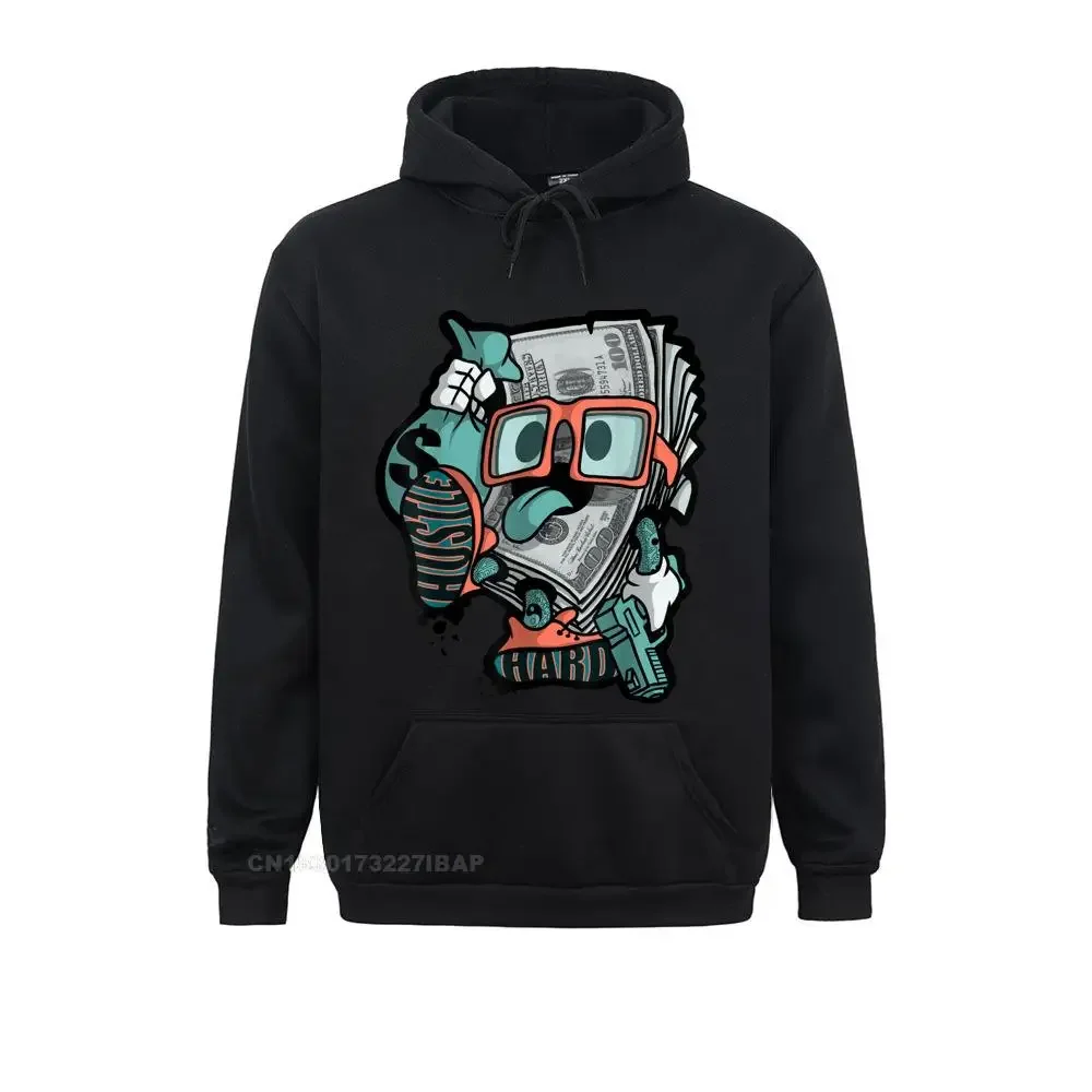 Hustle Hard Hip Hop Hoodie Custom Men Sweatshirts Retro Mother Day Long Sleeve Hoodies Christmas Holiday Hoods