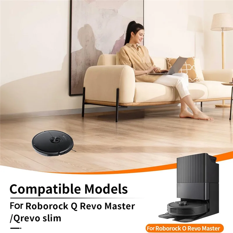 SANQ لـ Roborock Qrevo Master/Qrevo فرشاة جانبية رئيسية رفيعة مرشحات HEPA ممسحة ملابس أكياس الغبار قطع غيار المكنسة الكهربائية