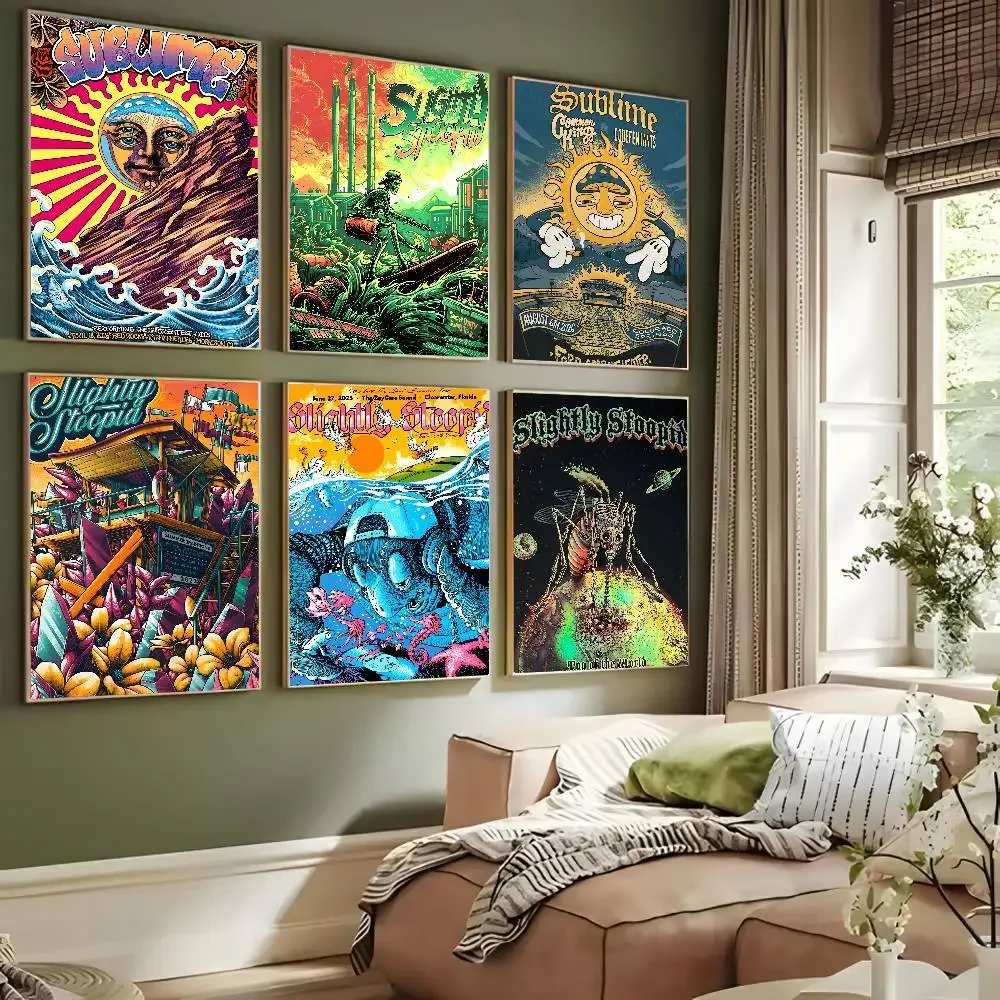 S-Sublime Classic Band Fashion Poster Art Canvas Prints Painting Wall Art Pictures for Living Room Decoration