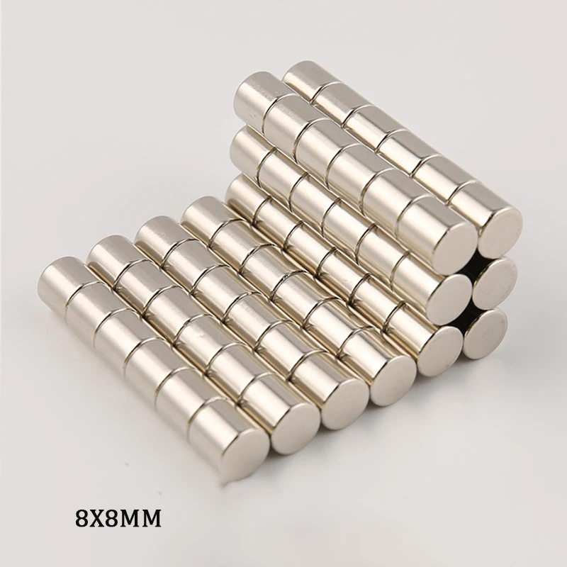 5/10/20/50/100PCS 8x8mm Search Minor Diameter Magnet Bulk Small Round Magnets Neodymium Disc Magnets Circular