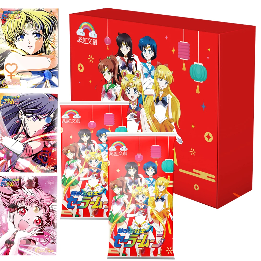 Sailor Moon Card Collection Fantasy Love Themed Anime Usagi Tsukino Chiba Mamoru Inlaid Crystal Diamond Card Children Xmas Gifts