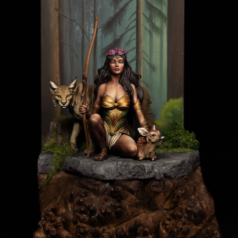 1/24 Scale Artemis Zenobia Resin Figure Model Kit Greek Mythology Miniature Toy Self-Assembled Unpainted 3D printing