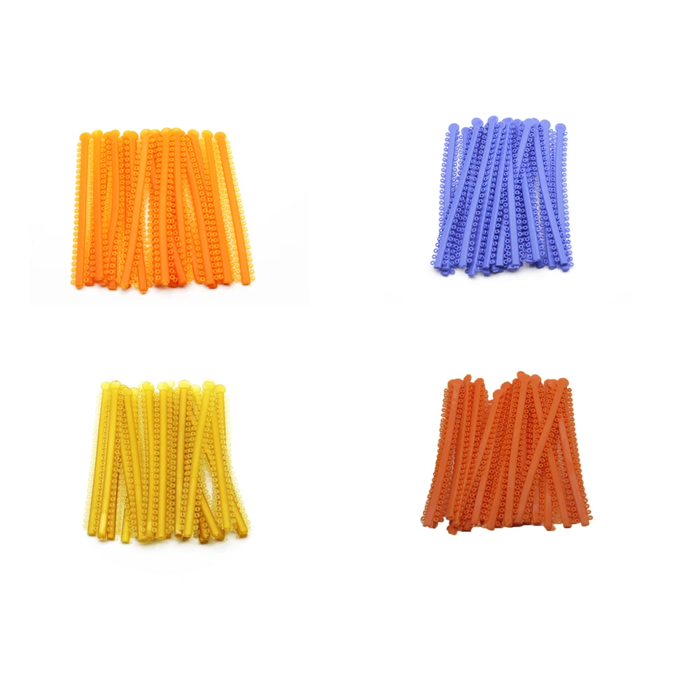 1000 Ties=20 Sticks Dental Orthodontic Elastic Ligature Ties Colorful Bands for Brackets Braces Orthodontics Treatment