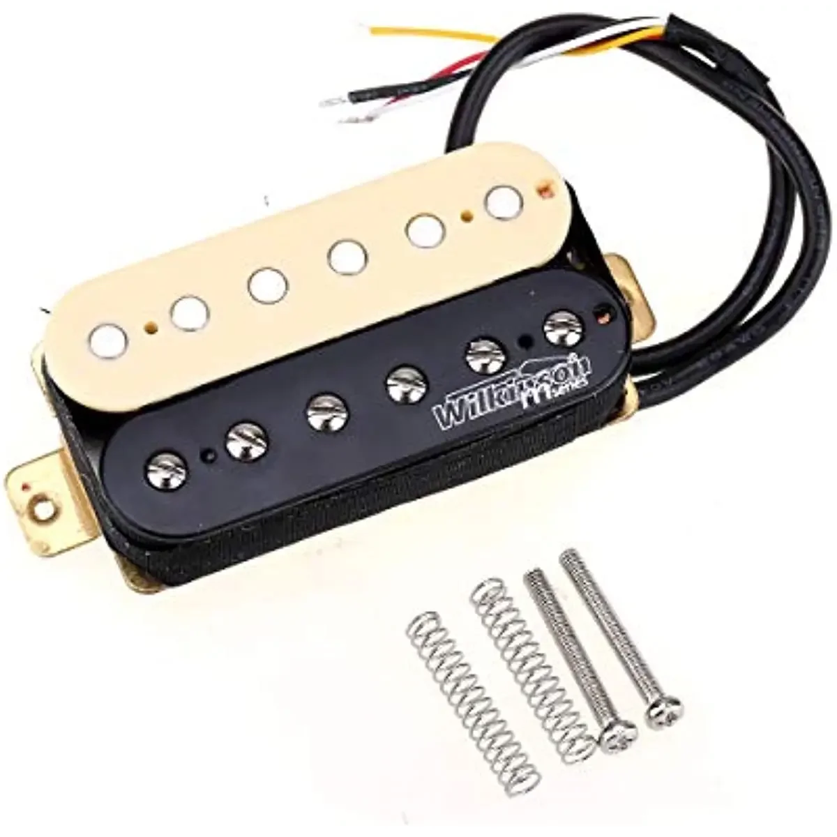 Wilkinson Vintage Tone Alnico 5 Overwound Open Style Humbucker Pickups Set for Electric Guitar, Zebra