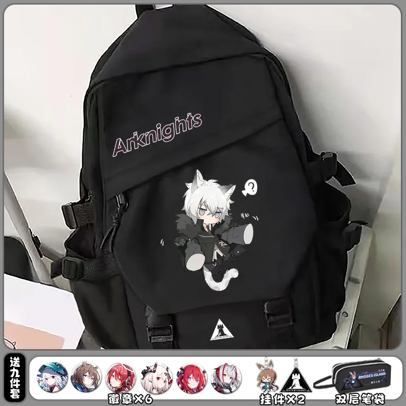 Arknights Merchandise Amiya Skadi Anime Game Double Shoulder Backpack For Boys And Girls High Middle Elementary School Students