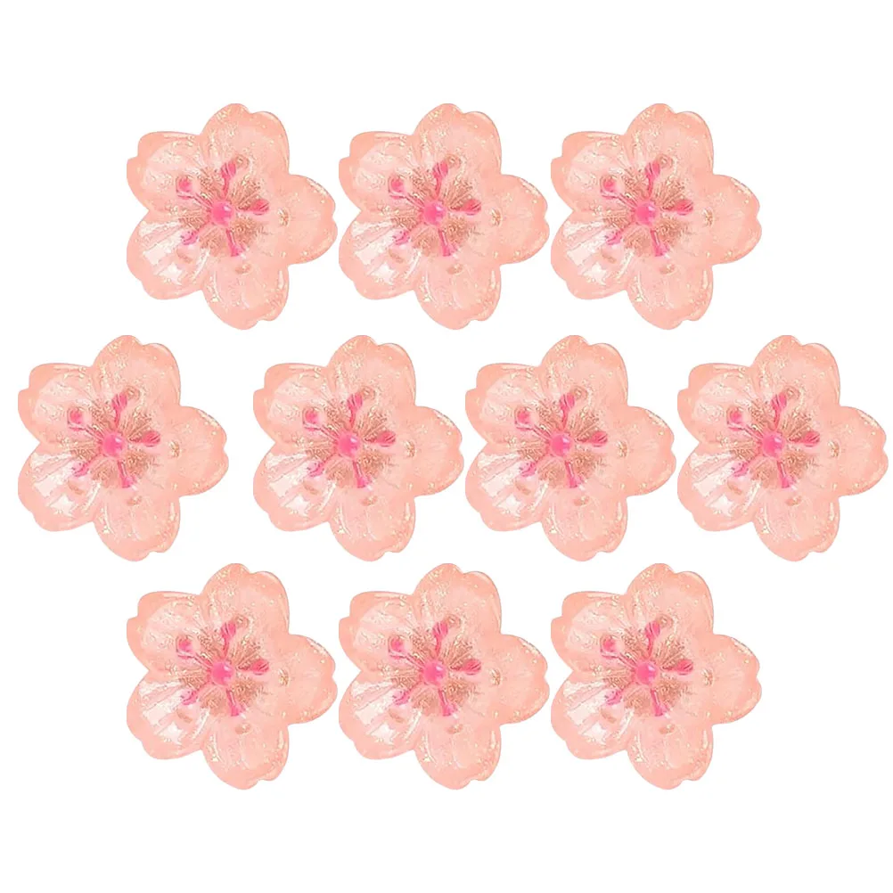 

10 Pcs Thumbtack Pin Cherry Blossom Metal Decorative Flower Cork Board Tacks