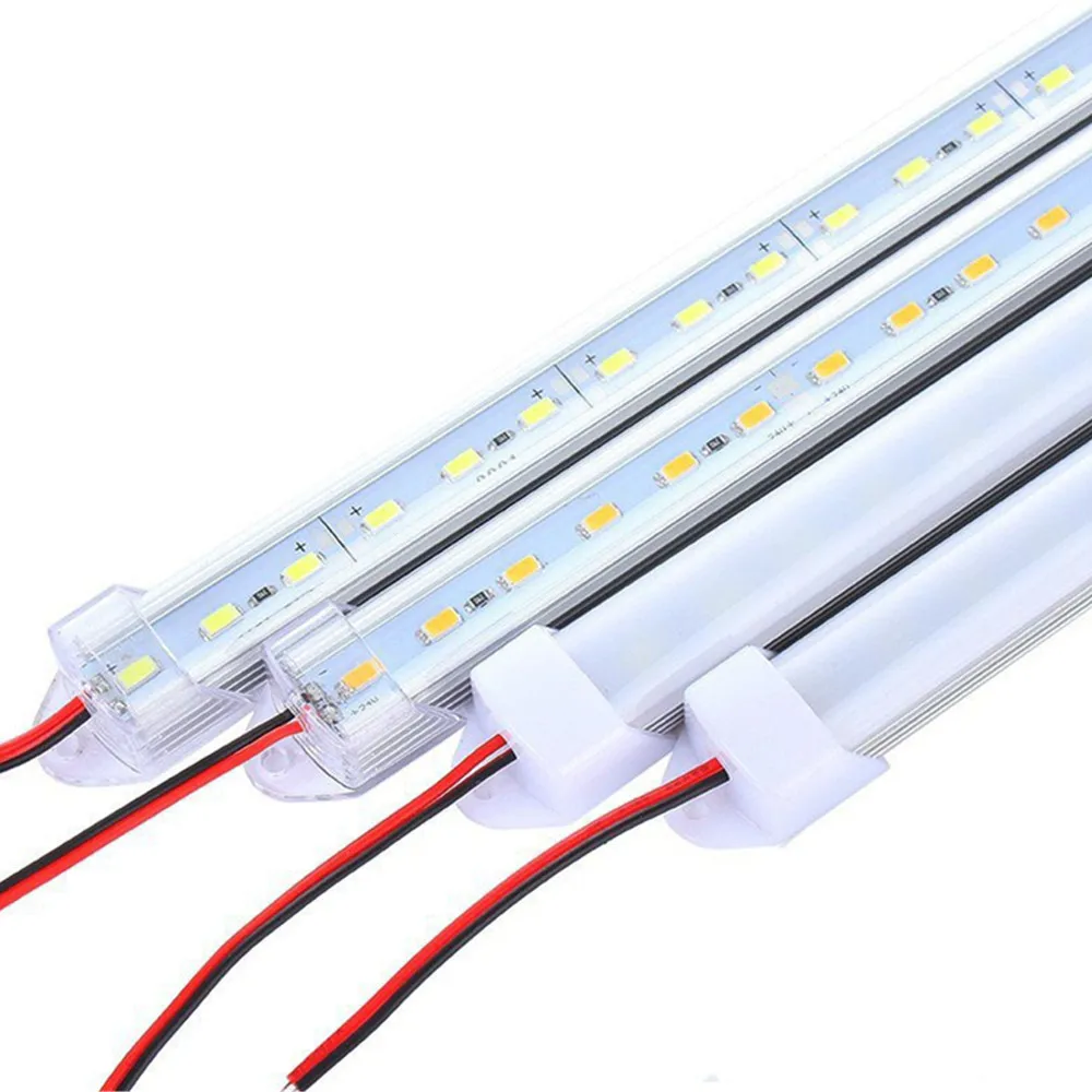 

10 шт. * 50 см постоянного тока 12 В SMD 5730 Белый Красный Зеленый Синий светодиод Жесткая жесткая полоса света Алюминиевый корпус + крышка ПК Светодиодный светильник
