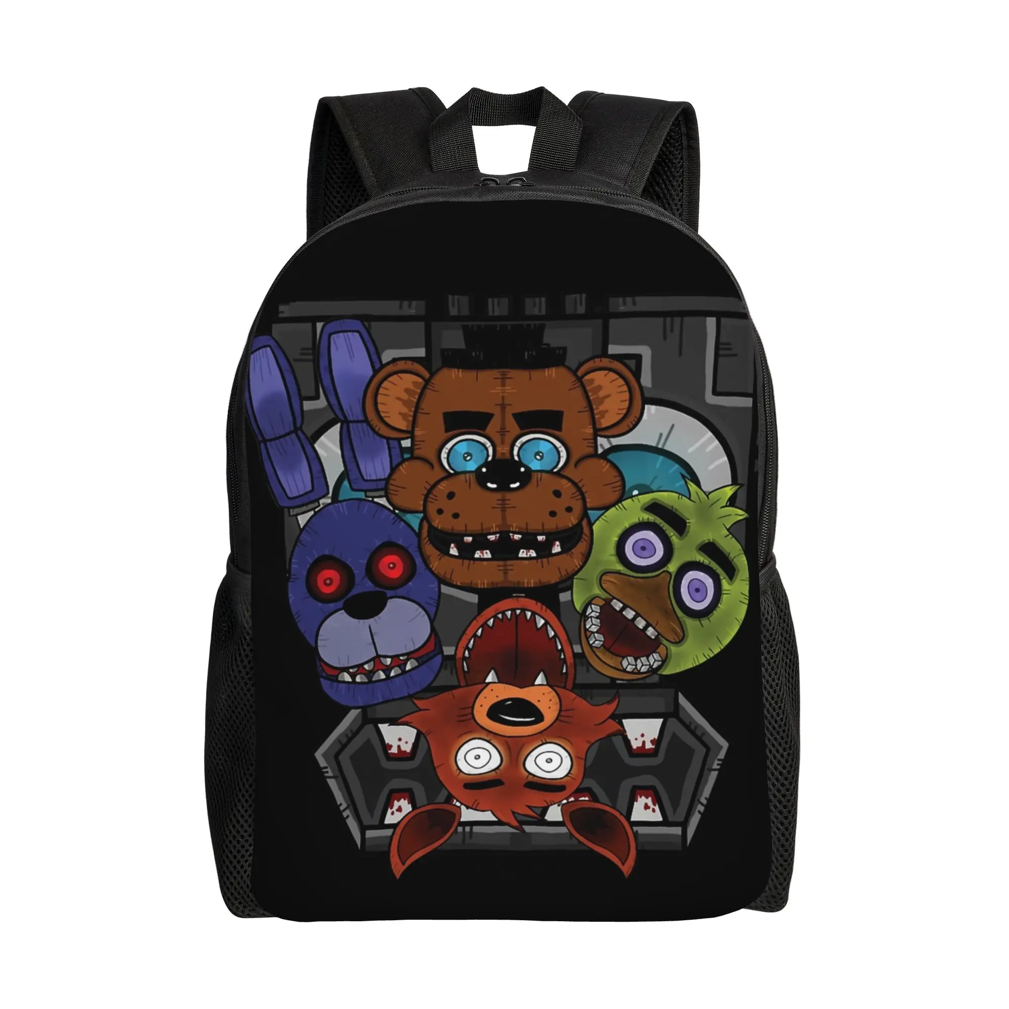 

FNAF Game Backpack for Men Women Cool Student Hiking Travel Daypack Freddys Laptop Canvas Bags Durable