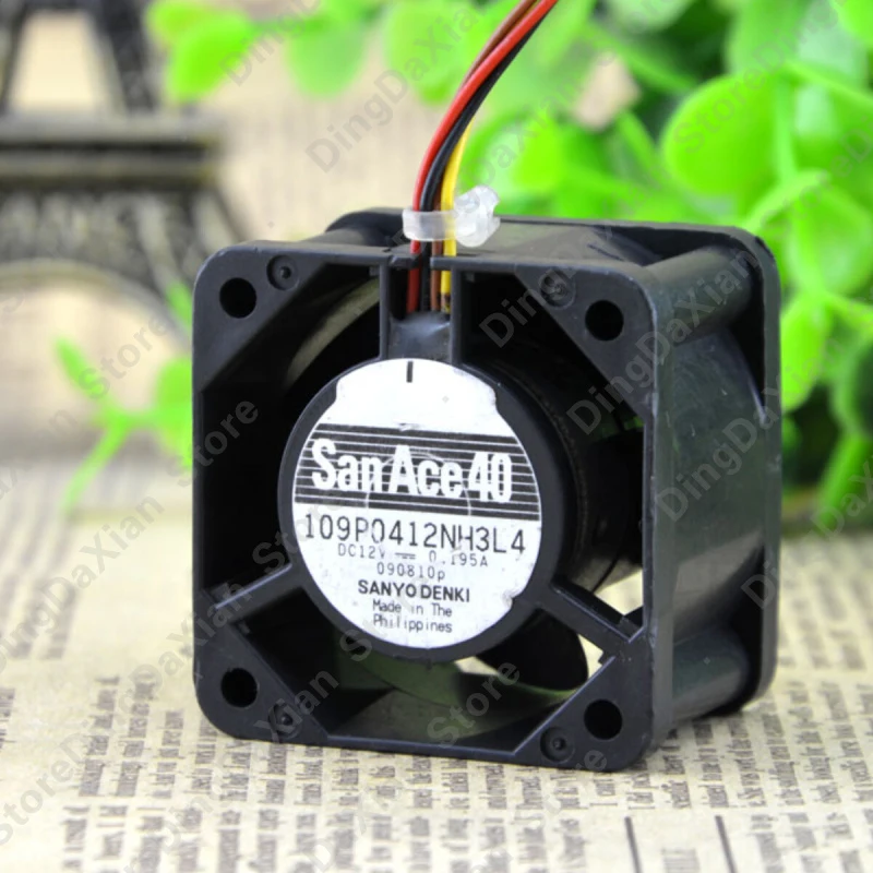 X For SANYO 109P0412NH3L4 | 12V 0.195A | 4CM | Micro Industrial Chassis Cooling Fan 1PCS
