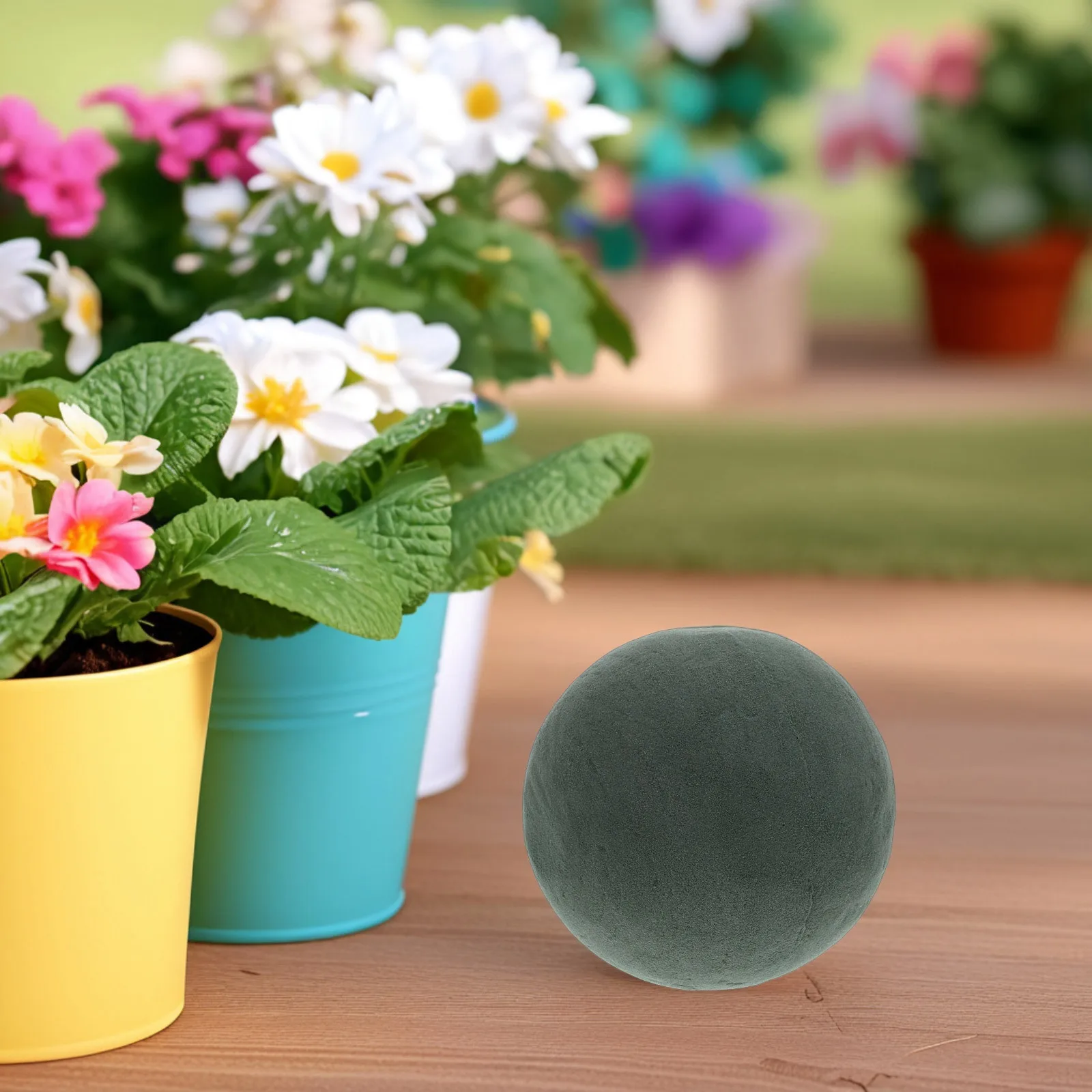 

3pcs Floral Foam Balls High Absorption Round Sponge For Long-Lasting Freshness Home Office Decor Diy Arrangement Kit Stable Base