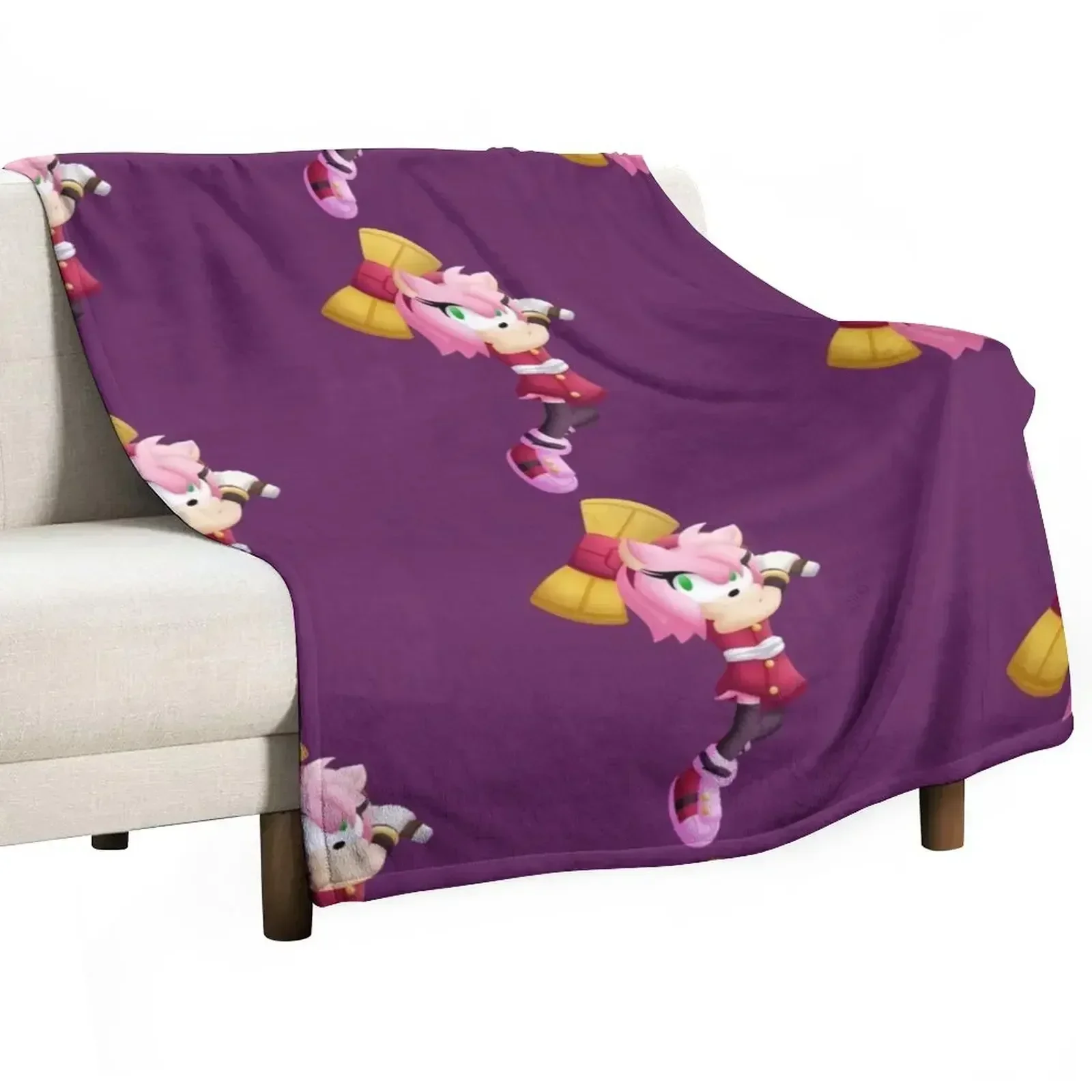 

Amy Rose Throw Blanket Retros cosplay anime Giant Sofa Blankets