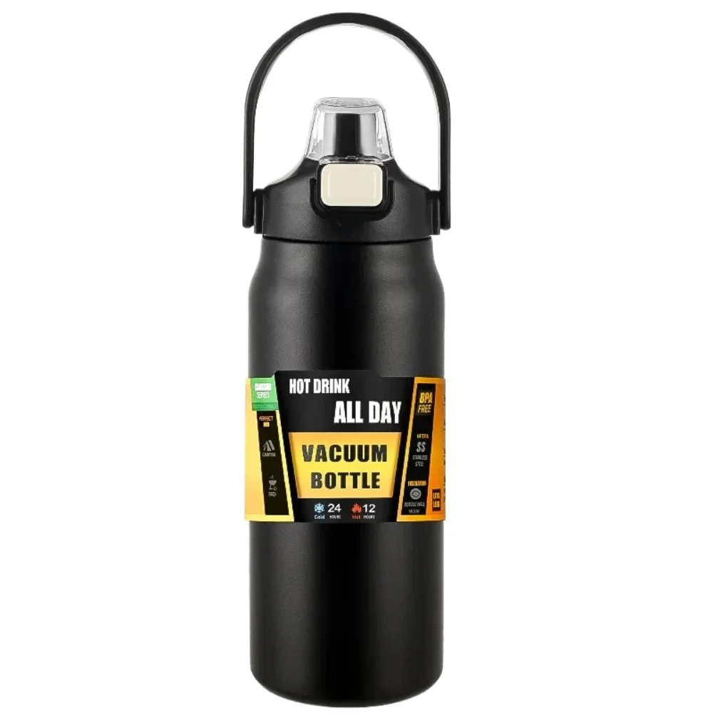 

1 упаковка термос уличная термос из нержавеющей стали 304 чашка с вакуумной изоляцией портативная спортивная бутылка для воды с соломинкой