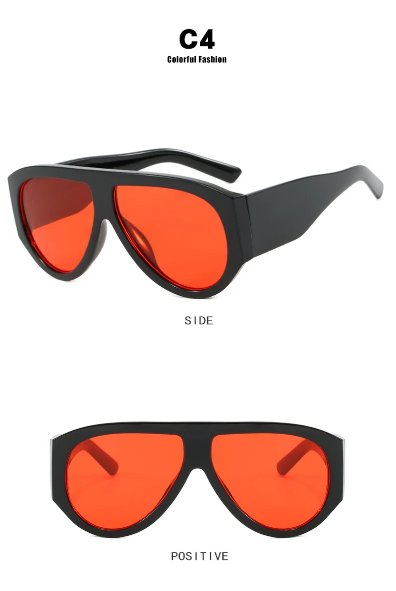 Übergroße Piloten-Sonnenbrille für Damen, Modisch 2026, Luxuriöser Großer Rahmen, Einteilige Verlaufsgläser, Retro-Klassiker mit Dicken Gläsern – Detail 7