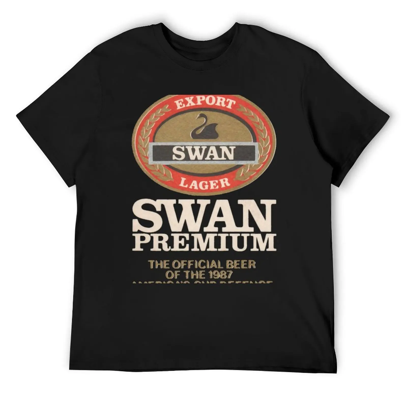 

Swan Lager 1987 Americas Cup Classic Logo T-Shirt aesthetic clothes cheap stuff anime men clothings