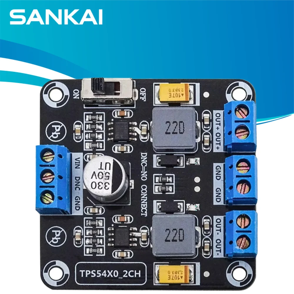 TPS5430 Dual Positive Negative Power Supply Module, ±12V Switching Output for Audio/Op-Amp