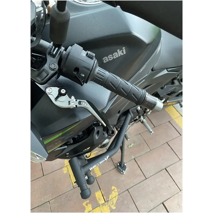 قابل للتعديل للطي قابلة للتمديد دراجة نارية CNC الملحقات مع شعار دواسة فرامل عتلات المقود اليد القبضات ينتهي لهوندا RC51 #6