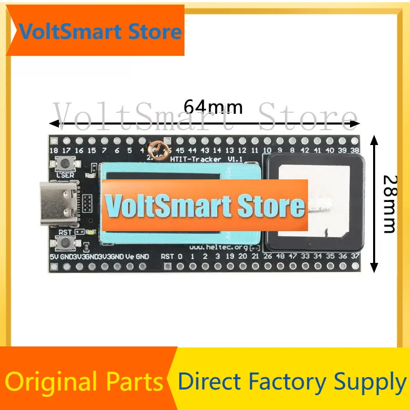 VoltSESP32 LoRa GPS Wireless Tracker Development Kit 0.96 Inch LCD Screen Type‑C WiFi Bluetooth For Vehicle Pet Kid Location Mon