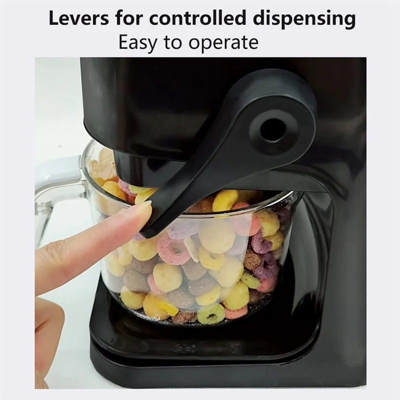 HITL Dispenser per cereali da banco con coperchi, contenitori per organizzazione e conservazione per cucina e dispensa, dispenser per cereali di riso