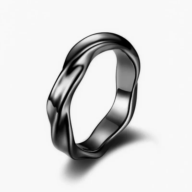 Unique Trendy Mobius Strip Ring for Men Women 4mm Stainless Steel Twisted Couples Finger Rings Punk Jewelry Anniversary Gifts