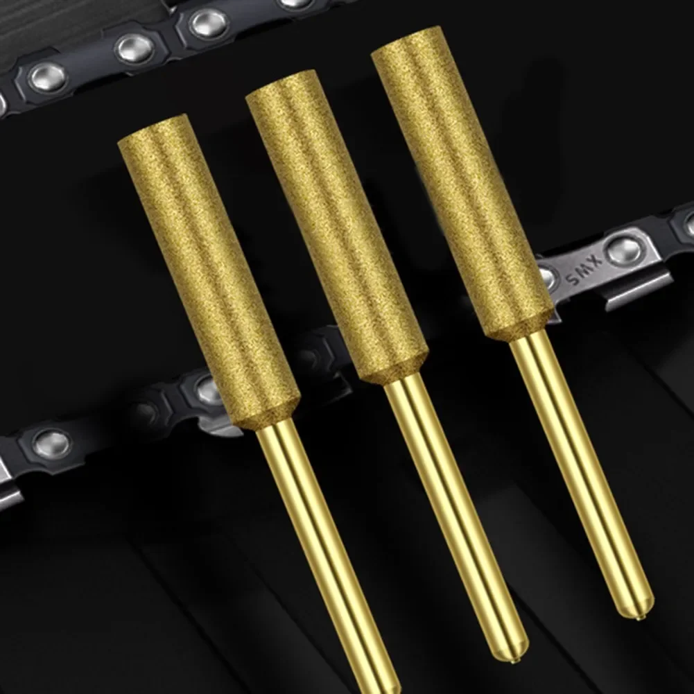 

6Pcs Diamond Coated Cylindrical Burr 4-5.5mm Chainsaw Sharpener Stone File Chain Saw Sharpening Carving Grinding Tools