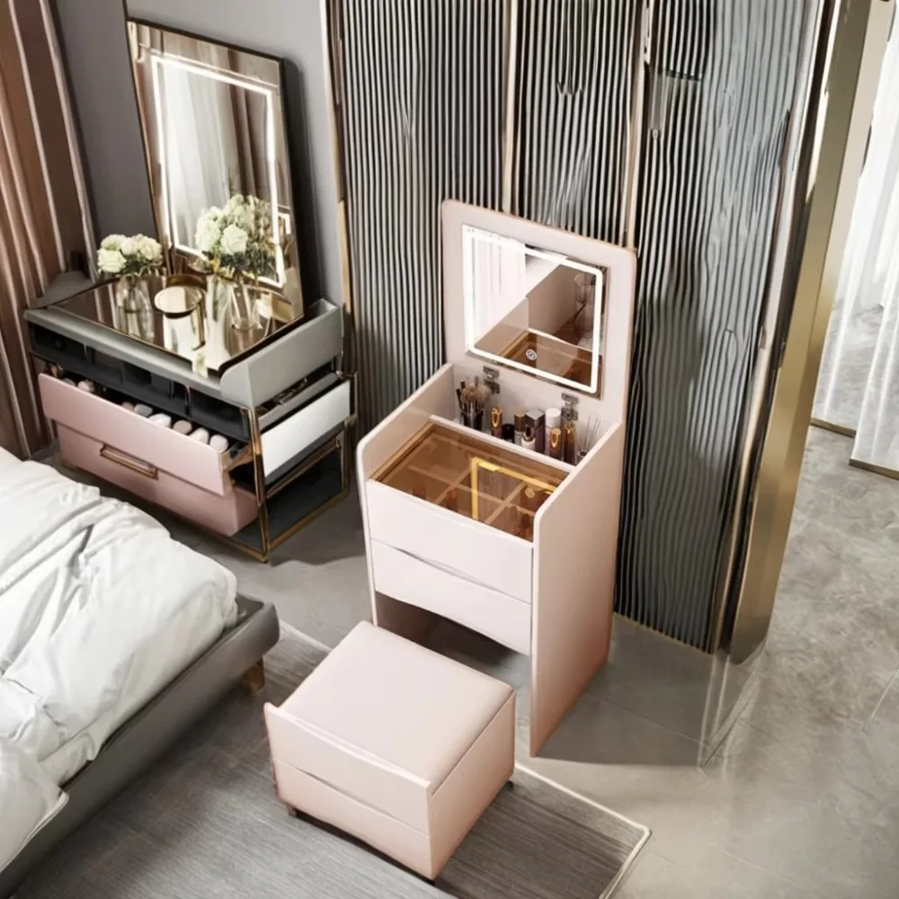 

Dresser Bedroom Modern Simple Flipable Bedside Small Household Modern Makeup Table Nightstand Storage Cabinet One Piece