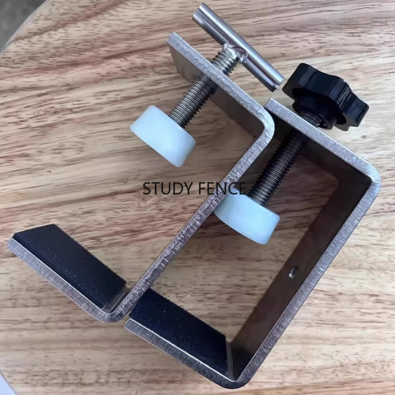304 Stainless Steel U-shaped Fixture C-type Clamp Square Clamp for Steel Pipe Hand Twisted Clamp Household Hardware Accessories