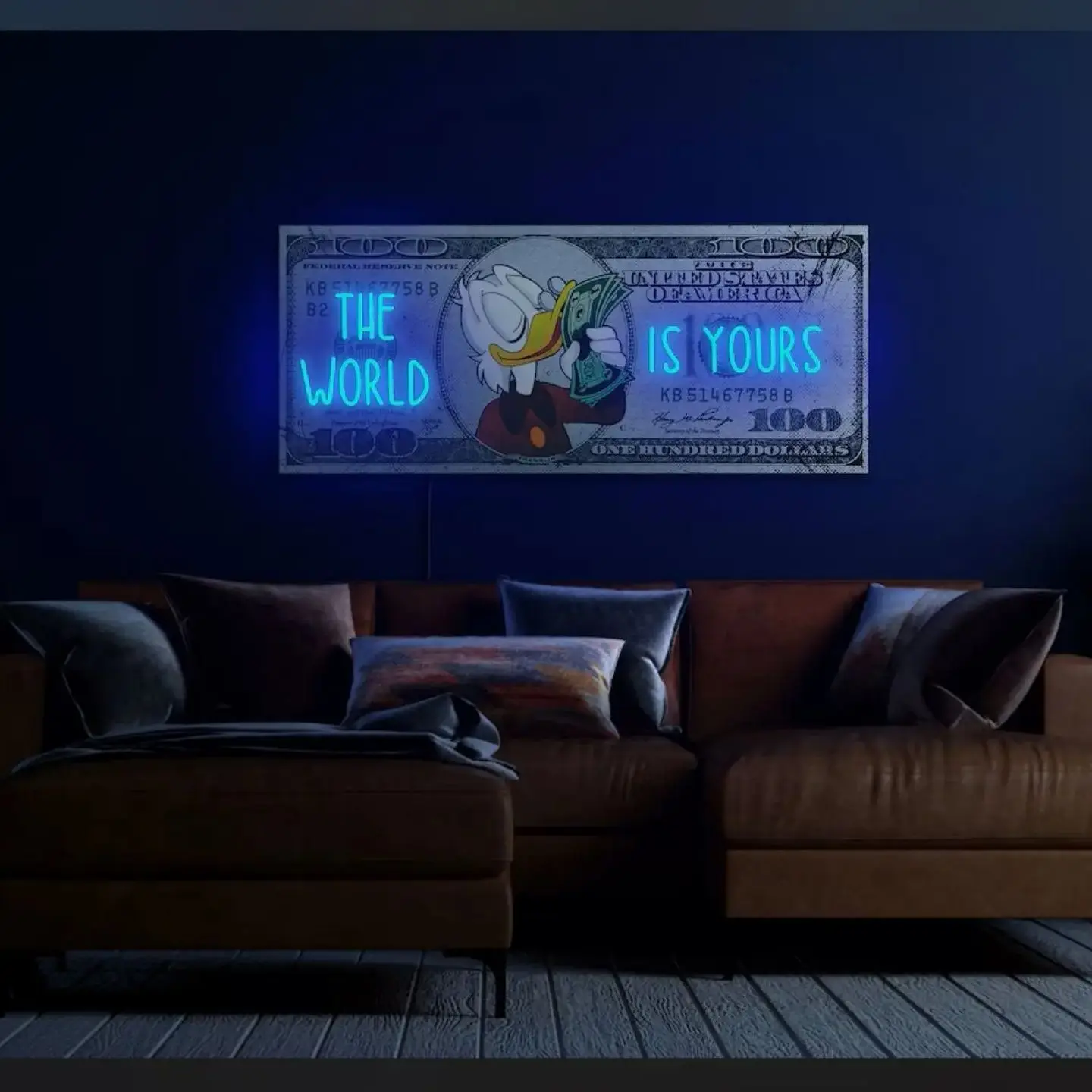 The World is Yours Neon Sign Dollar Neon Sign Dollar Light Sign Money Neon