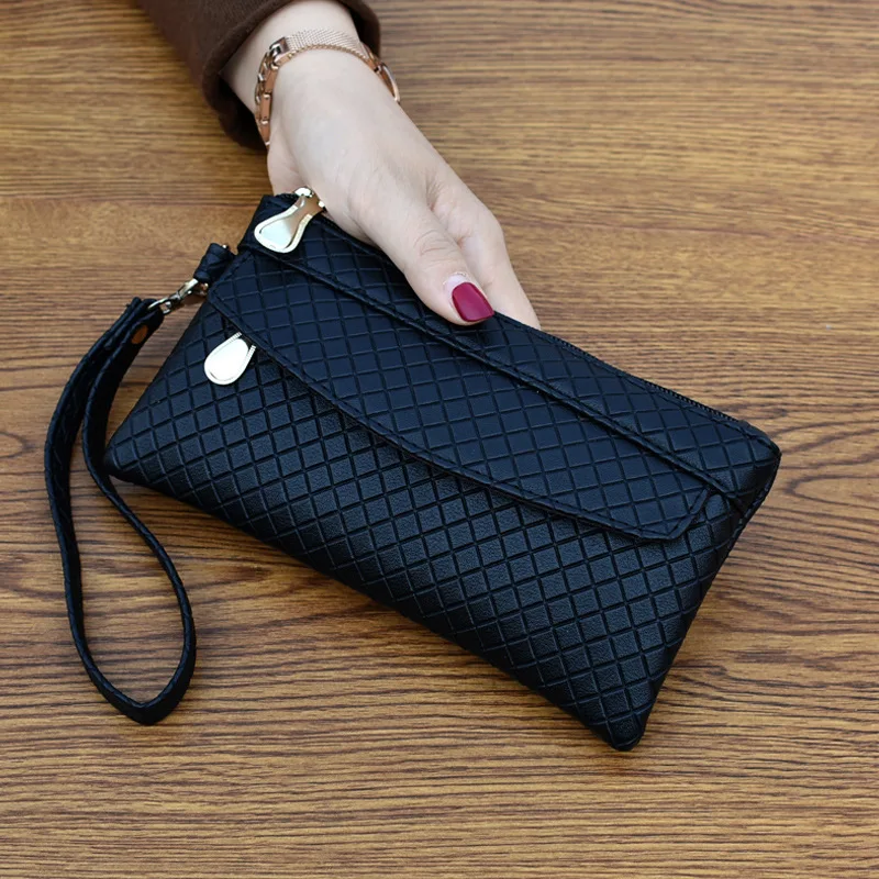 Ladies Wristlet Bag Fashion Day Clutches Zipper Women's Trendy Handbags Evening Envelope Bag Mobile Phone Bag Coin Purse Wallet