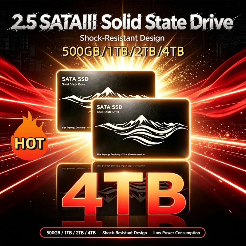 2026 Original New 2.5 Inch SATA3 SSD Internal Solid State Drive for Laptop PC Desktop 1TB 2TB 4TB 500GB Hard Disk Option