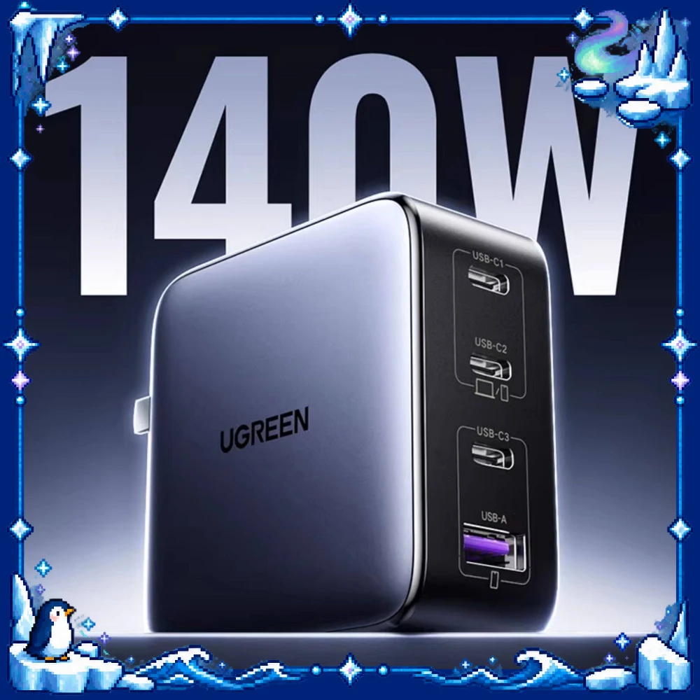 cargador-ugreen-x569-gan-de-140-w-4-puertos-3-usb-c-y-1-usb-a-con-tecnologia-pd-31-enchufe-plegable-entrada-de-100-240-v-compatible-con-portatiles-tabletas-y-telefonos-con-conexion-usb-c