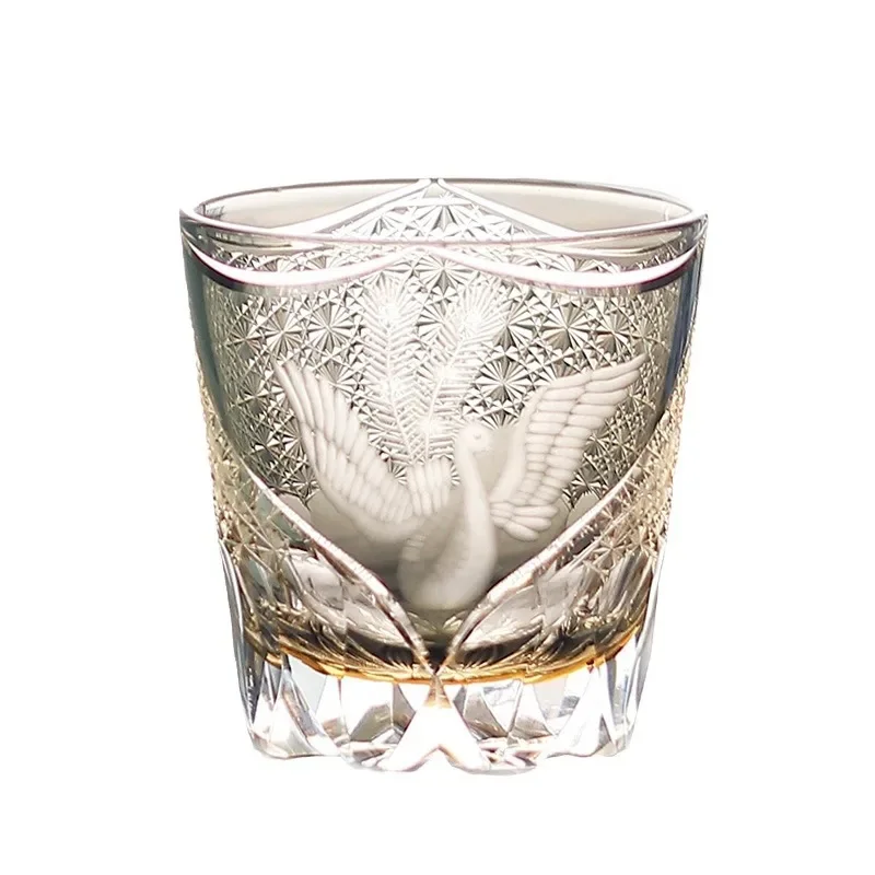 

Japanese style, crystal cup, retro light luxury whisky glass