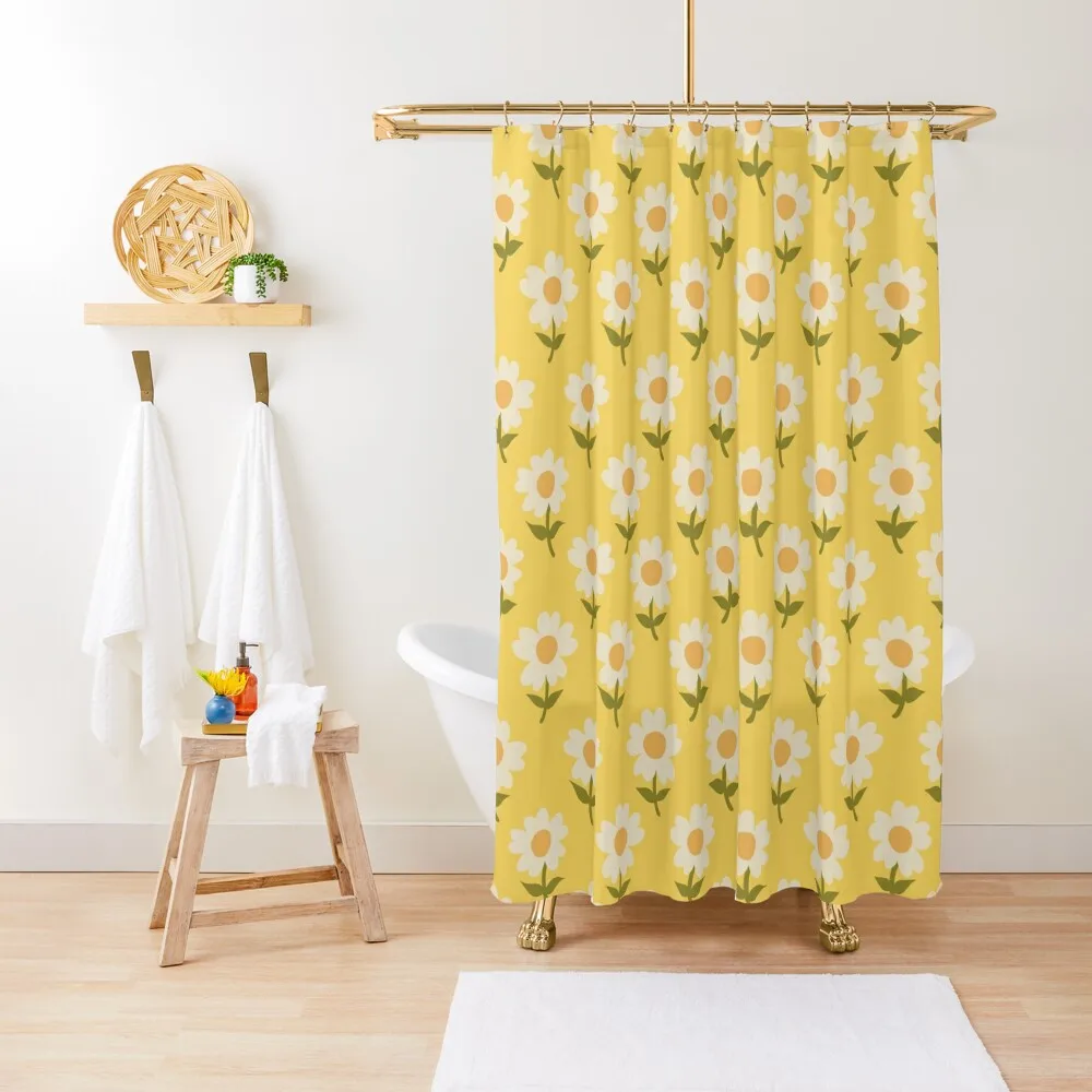 

Retro Daisies Shower Curtain Shower Bath For Bathroom Shower Sets For Bathroom Set For Bathroom Curtain