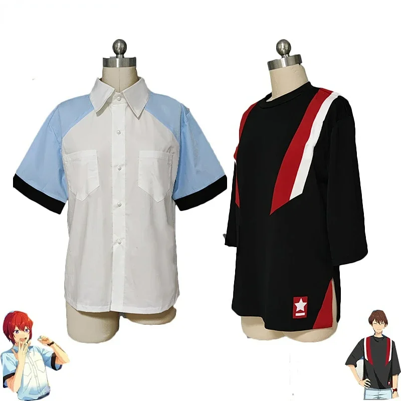 

Game Ensemble Stars Morisawa Chiaki Suou Tsukasa Cosplay Costume Party Suit Summer Casual Tshirt Halloween Uniforms Custom Made
