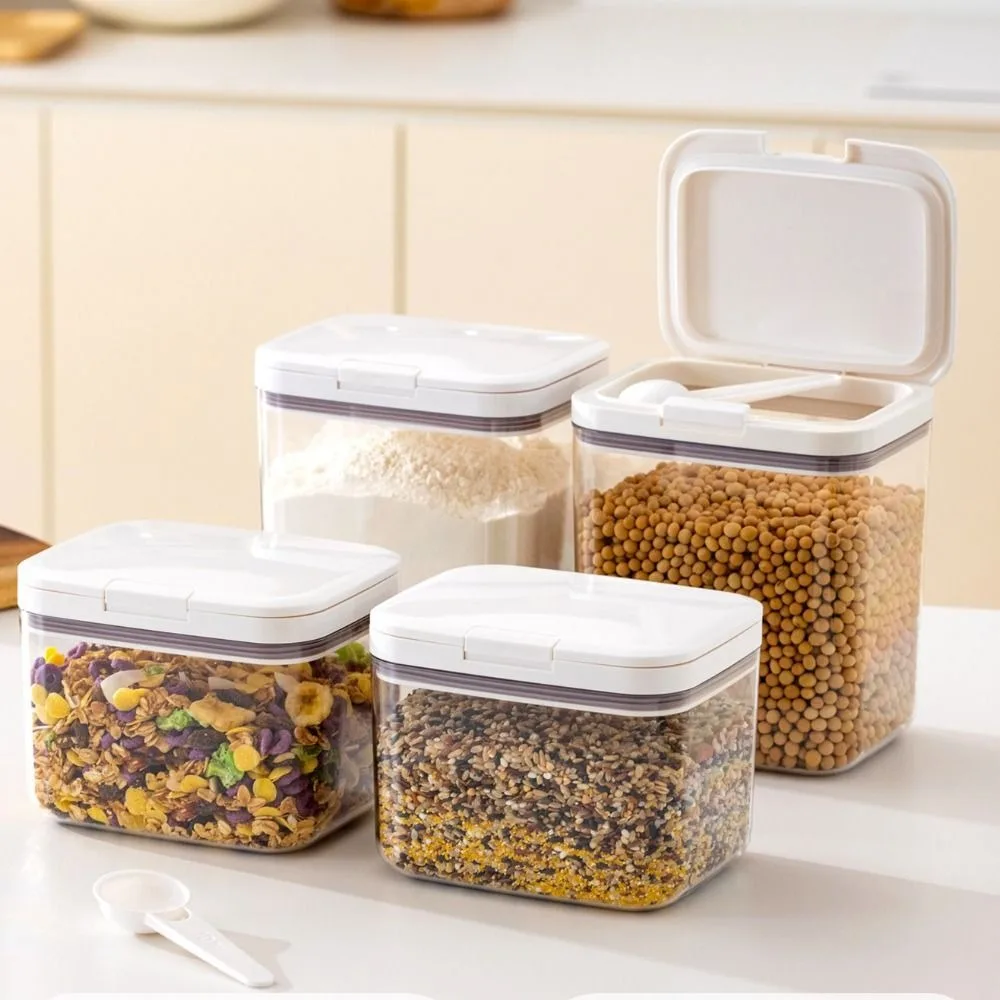 

Sealed Grain Storage Tank Moisture-proof Dust-proof Grain Storage Organizer Leak-proof Transparent Food Container Rice