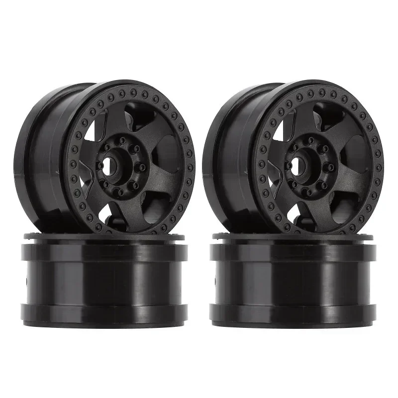 4PCS Plastic Beadlock 2.2 Wheel Rims 64*35mm for 1/10 RC Rock Crawler Car Axial SCX10 Wraith RR10
