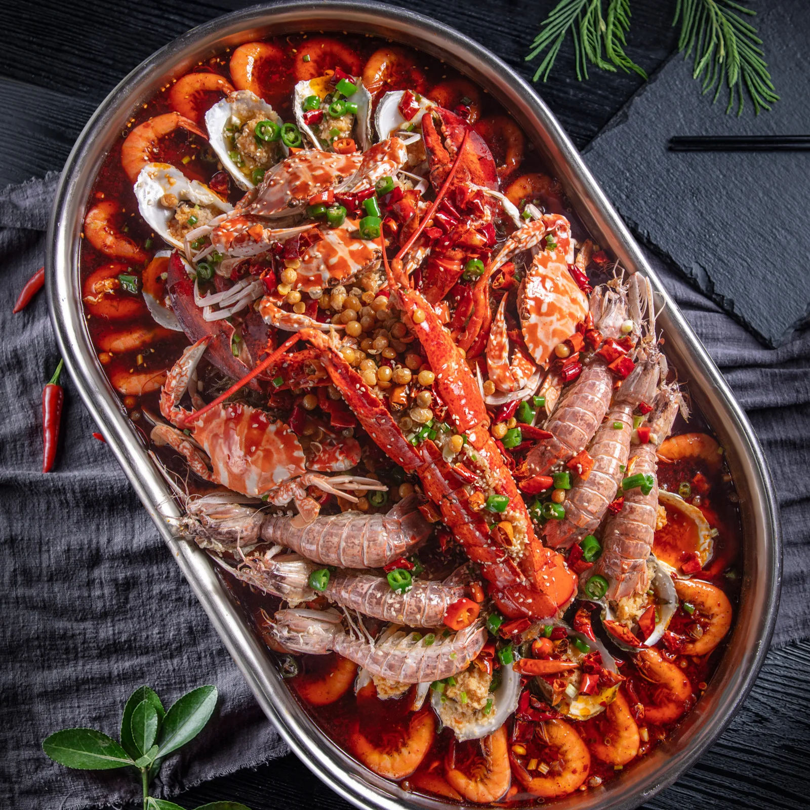 

1pc Seafood Bucket Tableware Stainless Steel Large Capacity Restaurant Home Creative Container Pail AntiRust