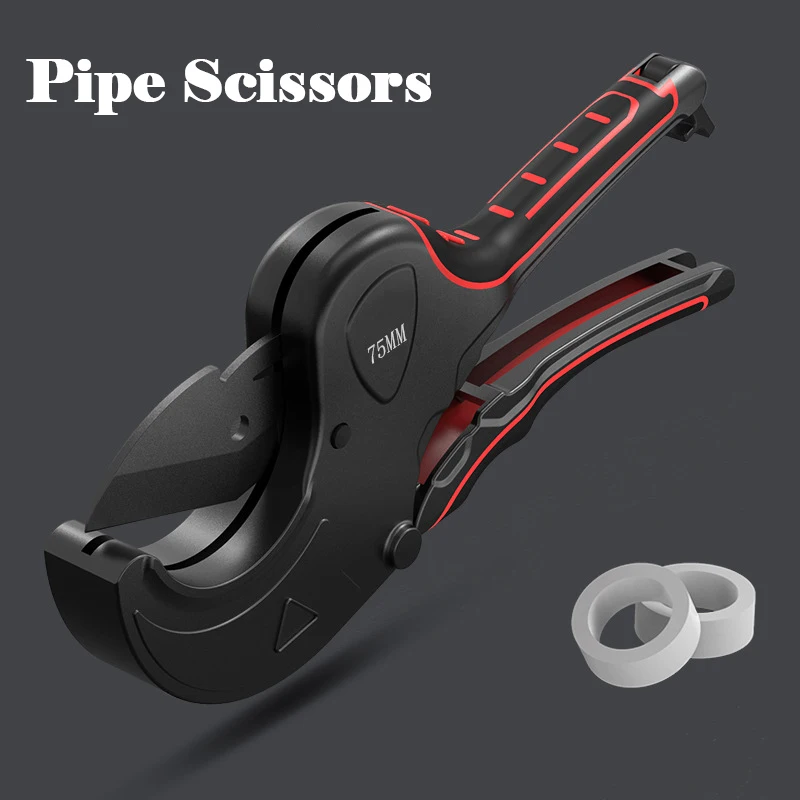 32mm 42mm 63mm 75mm Pipe Cutter SK5 Material with Treatment Ratchet PVC PU PP PE Hose Pipe Cutter Pipe Scissors Hand Tools