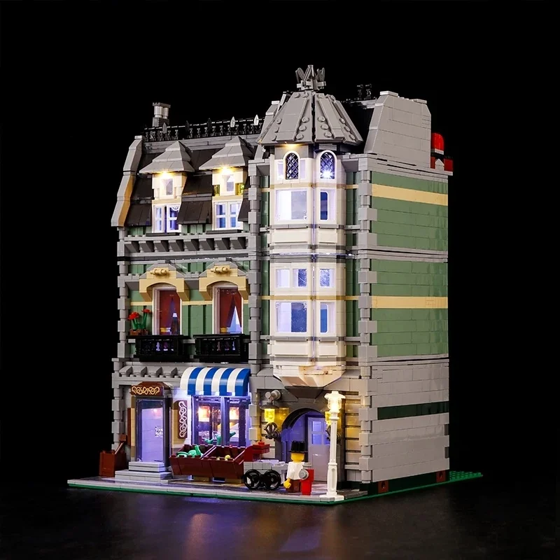 LED Light Kit For Creator Green Grocer Building Blocks Model 10185 DIY Decor Lighting Set (Not Include Blocks)