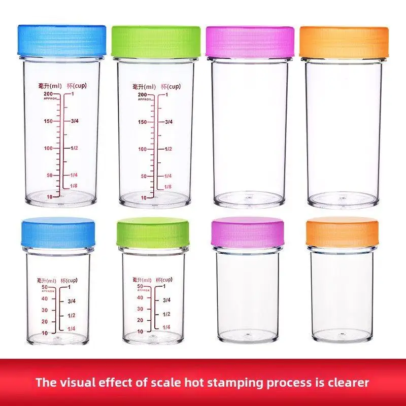 

Demonstration Plastic Cup Set Transparent Red And Blue Testing Experiment Tools Kitchen Cooking Baking DIY Utensils