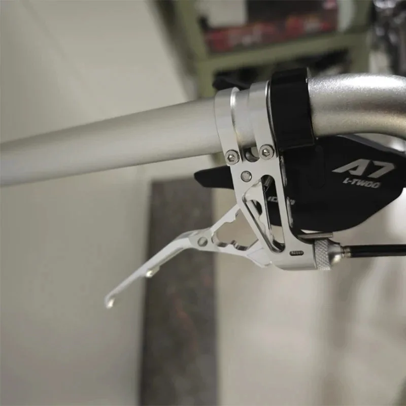 رافعة فرامل Taozik CNC، مقبض فرامل على شكل حرف V من سبائك الألومنيوم المجوف، مقبض فرامل قابل للطي للدراجات الجبلية، أجزاء إصلاح الدراجات #5