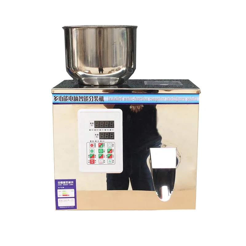 1 kg Big Hopper Semi Automatic Powder Granule Weighing Filling Machine for Grain Flour Tea Beans Particles