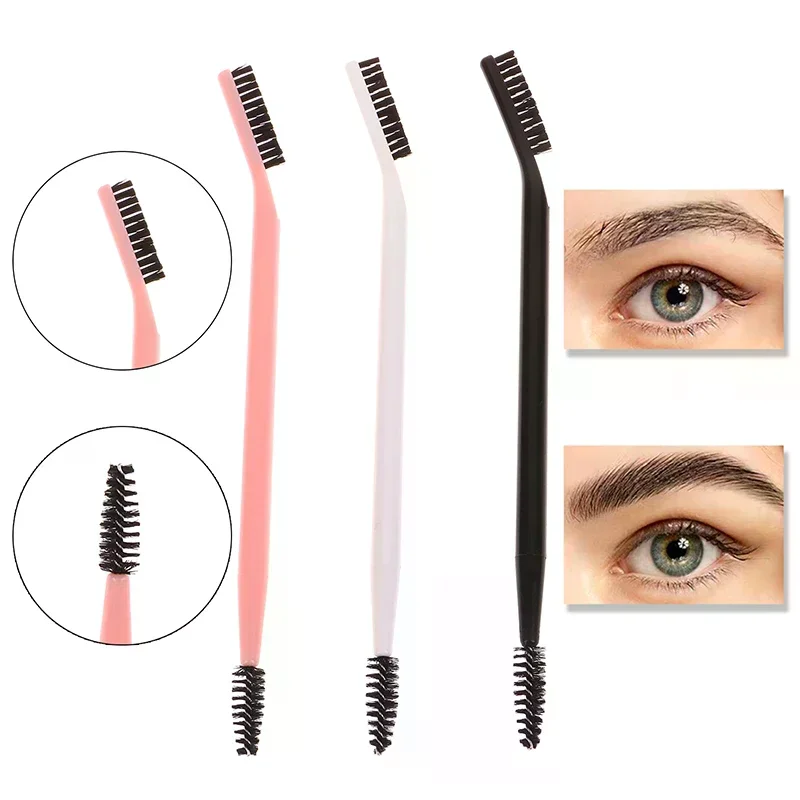 Reusable Double Headed Eyebrow Eyelash Shaper Eye Brow Brush Eyebrow Brush Eyelash Comb For Grooming Brows Makeup Tool