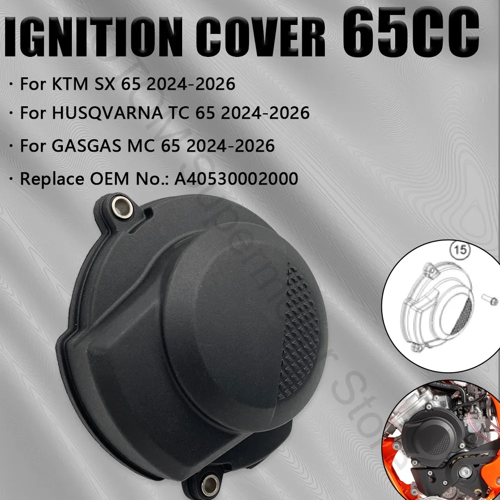 

2024-2026 Motorcycle Ignition Cover Left Engine Stator Crankcase Guard Magneto Protector For KTM SX65 HUSQVARNA TC65 GASGAS MC65