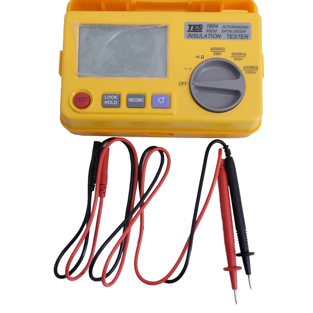 TES-1604 Datalogging Insulation Tester Autoranging Insulation Tester