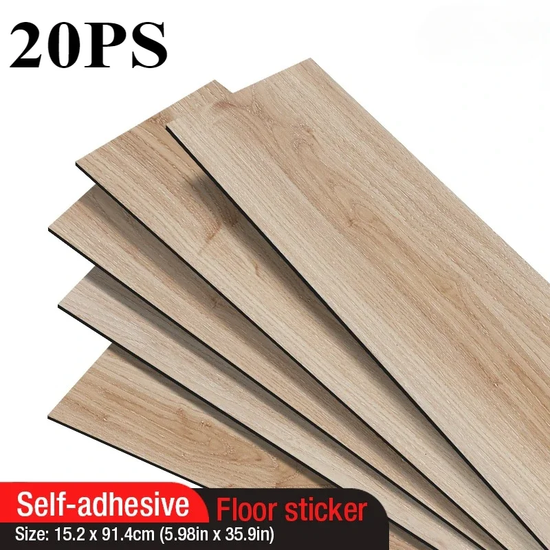 

20Pcs 91x15cm Wood Grain Floor Sticker XPE Foam 3d Wall Sticker Waterproof Self-adhesive Living room Toilet Kitchen Home Decor