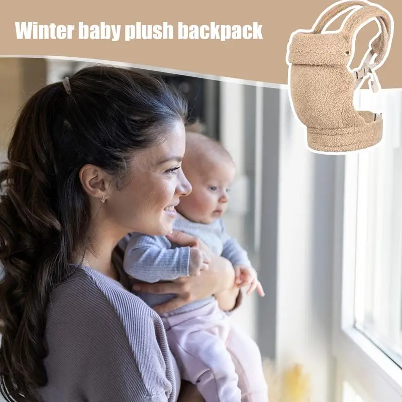 Baby Strap Carrier Plush Child Carrying Pack Cold-Proof Front Baby Carrier Ergonomic Back Backpack Carrier For Cold Winter