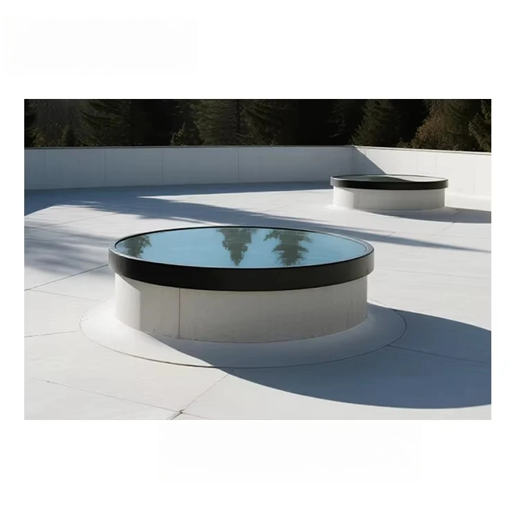 

High permeability round skylights, durable aluminum and glass, designed for any roof