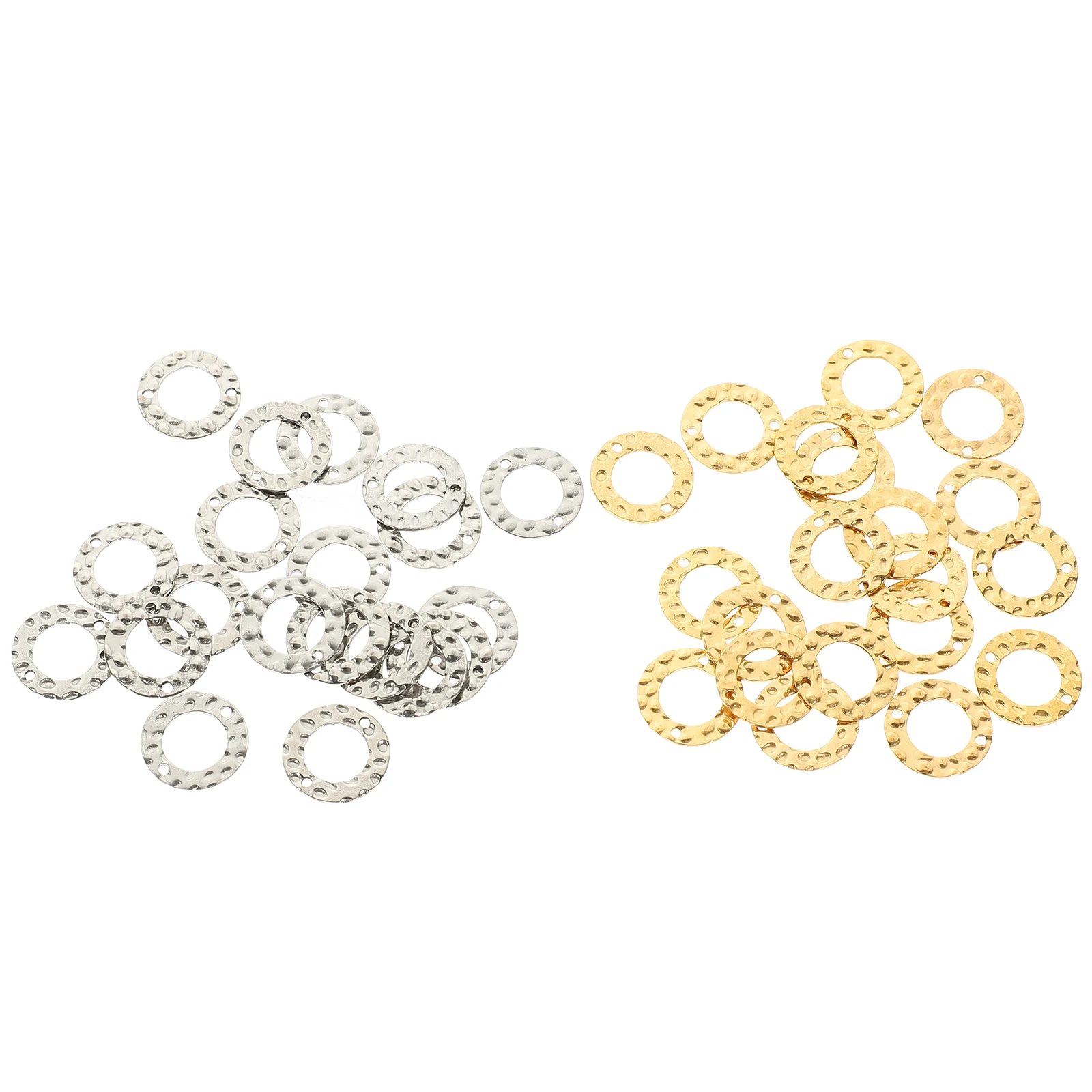 

40pcs Circle Jewelry Making Charms Bracelets Pendants Handmade Stainless Steel Ornaments Dangling Decorations For Diy Crafts